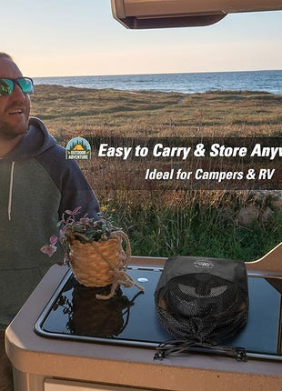 Kitchen Academy Removable Handle Induction Pots and Pans Set - 10 Piece Non-stick Cookware Sets, Black Granite Stackable RV Cookware for Camp