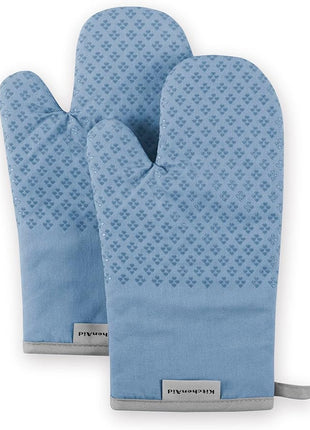 KitchenAid Asteroid Oven Mitt Set, 7"x12.5", Blue Velvet, 2 Piece
