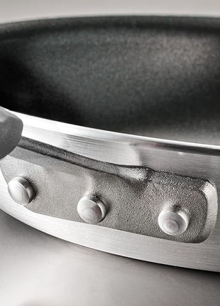 Tramontina Professional 12-Inch Non Stick Large Frying Pan, Heavy-Gauge Aluminum Skillet with Reinforced Nonstick Coating, Gray Handle, Dishwasher and Oven Safe