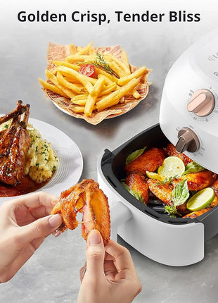 COMFEE' Compact 2.1 Quart Air Fryer with 12 Menu Options, Adjustable Timer & Temperature Control 180-400 degrees F, Dishwasher-Safe Nonstick Fry Basket