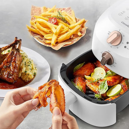 COMFEE' Compact 2.1 Quart Air Fryer with 12 Menu Options, Adjustable Timer & Temperature Control 180-400 degrees F, Dishwasher-Safe Nonstick Fry Basket