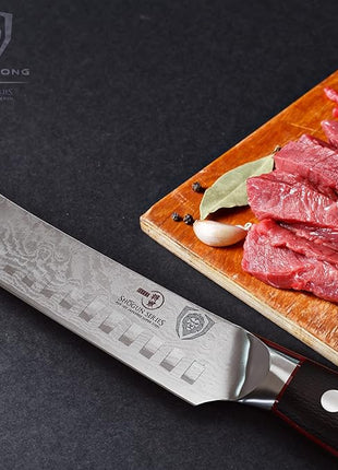 DALSTRONG Butcher Knife - 8 inch - Shogun Series ELITE - Japanese AUS-10V Super Steel - G10 Handle - Vacuum Treated - Meat Slicer Gift - Razor Sharp Breaking Knife - BBQ Knife - Sheath Included