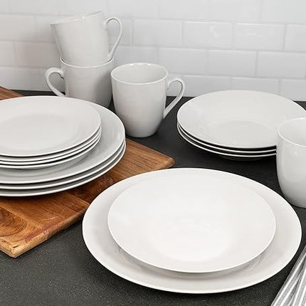 10 Strawberry Street Simply Round 16 Piece Dinnerware Set, White