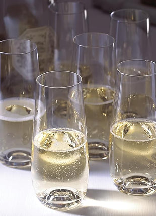 Lenox 884907 Tuscany Classics Stemless Flute Set, Set of 6, 9 Fl Oz, Stemless
