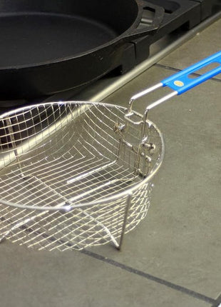 Lodge Silver Deep Fry Basket - Nickel-Plated Steel Deep Fry Basket - 10.25 Inch
