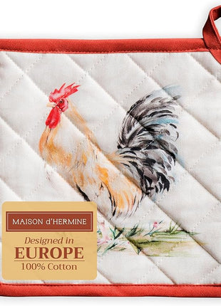 Maison d' Hermine Campagne 100% Cotton Pot Holder, 8 - inch by 8 - inch.