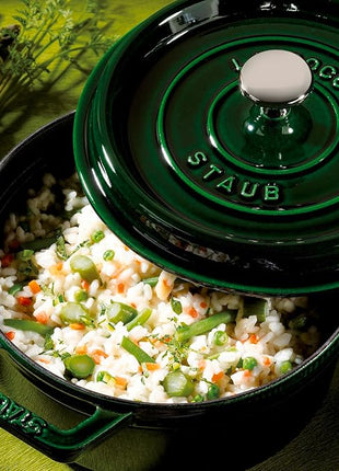 Staub Cast Iron Cocotte Made in France, 4-qt, Basil