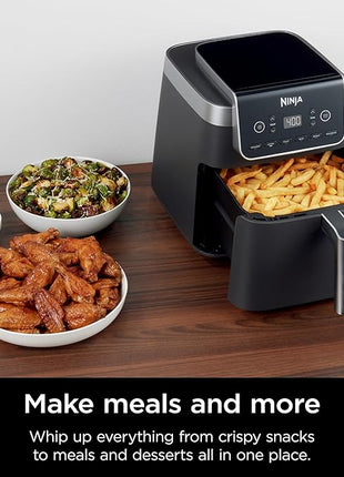 Ninja | Air Fryer | 6.5 QT Pro XL Capacity fits 9lbs of Wings | 6-in-1 Max Crisp, Air Fry, Roast, Bake, Reheat & Dehydrate | Nonstick Basket, Crisper Plate & Recipe Guide | Grey | AF181