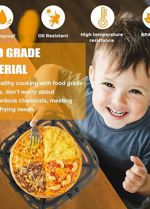 Air Fryer Replacement Grill Pan Fit for COSORI Air Fryer 5 QT, Air Fryer Rack Replacement Parts Accessories Grill Plate Crisper Plate Tray, Non-Stick, Dishwasher Safe…