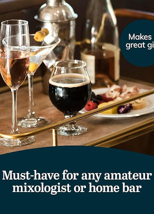 Libbey Entertaining Essentials Belgian Beer Glasses, 13 oz, Craft Beer Glasses Set of 6 for Belgian Ales, Unique Tulip Beer Glasses for Entertaining