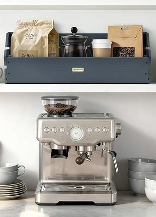 HABAU Wood Potato Onion Storage Bins - Wooden Stackable Produce Basket - Fruit Vegetable Storage for Kitchen Pantry Organization