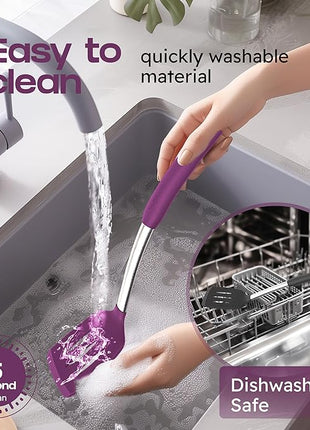 Silicone Spatula Set - Turner Spatulas Silicone Heat Resistant 600°F - Slotted & Solid Spatula for Cooking Fish, Eggs, Pancakes Flipper – Spatulas for kitchen use – Berry