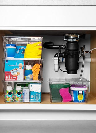 CLEARSPACE Plastic Storage Bins with Lids XL – Perfect Kitchen Organization or Pantry Storage – Fridge Organizer, Pantry Organization and Storage Bins, Cabinet Organizers