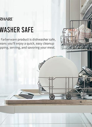 Farberware 2-Piece Paring Knife and Cutting Board Set, 3.5-Inch Paring Knife with Resin Coating and Custom-Fit Blade Cover and Non-Slip Plastic Chopping Board, Dishwasher-Safe Set, White/Blue