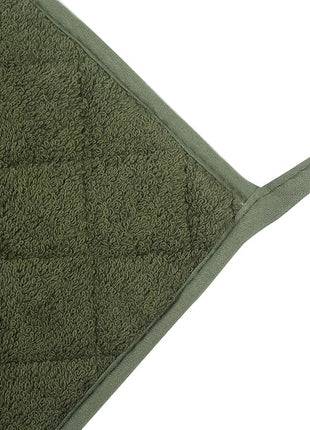 100% Cotton Kitchen Everyday Basic Terry Pot Holder Heat Resistant Coaster Potholder for Cooking and Baking Set of 5 Olive Green