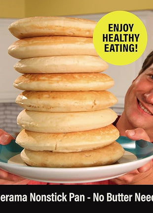 Gotham Steel Double Sided Pan, The Perfect Pancake Maker – Ceramic Nonstick Copper Easy to Flip Pancake Griddle for Fluffy Pancakes, Omelette Maker, Frittata Maker & More! Dishwasher Safe