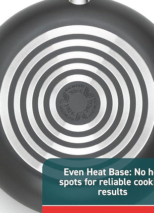 T-fal Initiatives Non Stick Fry Pan 2 Piece Set, 8.5, 10 Inch, Oven Broiler Safe 350F, Cookware, Kitchen Cooking Set, Skillets, Frying Pans, Egg Pan, Omelet Pan, Pots and Pans, Dishwasher Safe, Black