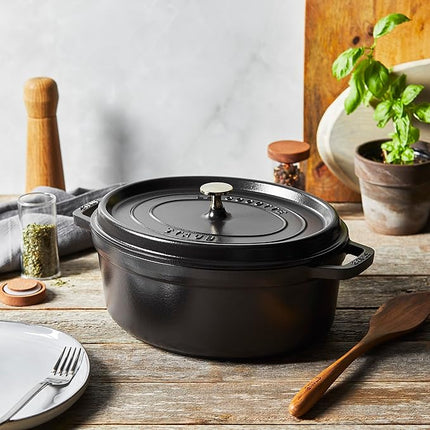 Staub Oval Dutch Oven 8.5-Quart Matte Black
