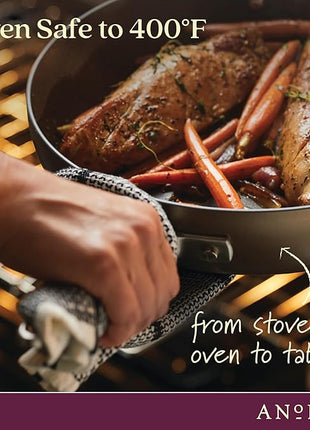 Anolon Advanced Home Hard-Anodized Nonstick Skillets (2 Piece Set- 10.25-Inch & 12.75-Inch, Bronze)