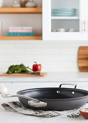 Cuisinart Contour Hard Anodized 12-Inch Open Skillet with Helper Handle,Black