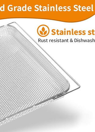 Air Fryer Oven Basket Replacement Baking Trays for Ninja Foodi DT251 DT201 Series Air Fryer Oven, Mesh Basket，Air Fryer Accessories for Ninja Foodi 10-in-1 Smart XL Air Fry Oven