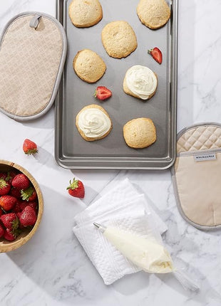 KitchenAid Asteroid Pot Holder 2-Pack Set, Milkshake Tan, 6.5"x10"