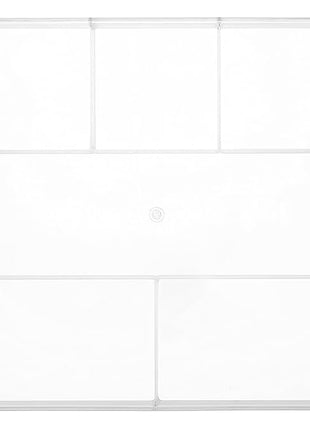 Whitmor Clear 6-Section Drawer Organizer | For Makeup & Accessories | Sturdy Resin | 11.9 x 11.9 x 1.7 Inches | Pack of 6