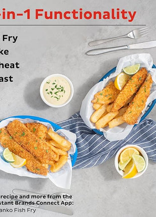 Instant Pot Vortex 5.7QT Air Fryer, Custom Program Options, 4-in-1 Functions, EvenCrisp Technology that Crisps, Roasts, Bakes and Reheats, 100+ In-App Recipes, from the Makers of Instant Pot, Black