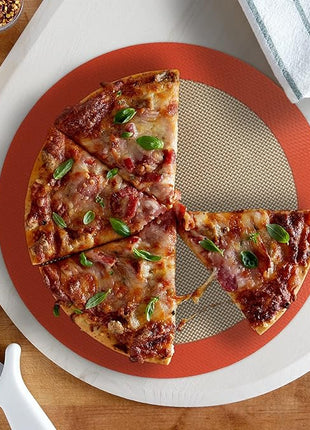 Silicone Baking Mats, 2 PCS Round Silicone Mats for 9 Inch Cake Pan, Non-Stick Reusable Cookie Sheet Liners for Baking Pans for Cake/Bread/Pizza/Macaron/Pastry/Cookie/Bun/Pie