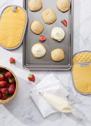 KitchenAid Asteroid Pot Holder 2-Pack Set, Buttercup Yellow, 6.5"x10"