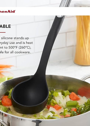 KitchenAid Silicone Ladle, Black
