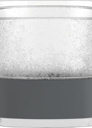 Host Whiskey Freeze Glasses, Double Old Fashioned Glasses, Chill Without Dilution for Brandy, Vodka, Gin, Rum, and Cold Brew Cocktails, Bourbon Gifts for Men, Home Bar, 9 oz, Set of 2, Grey