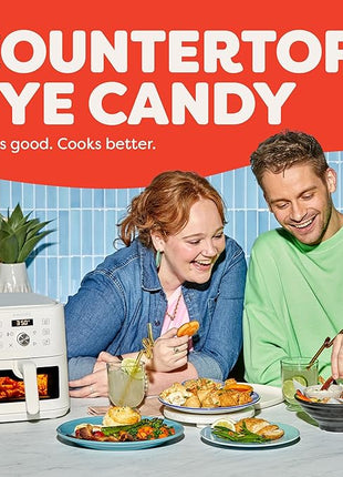 Instant Pot 4Qt VORTEX 6-in-1 Mini Air Fryer, Custom Program Options, Air Fry, Broil, Roast, Dehydrate, Bake, Reheat, Sea Salt, 4 Quarts