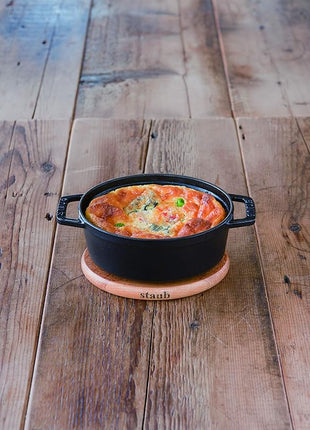 Staub La Cocotte Oval 40509-478 Pico Cocotte Oval Black 5.9 inches (15 cm) Small, Both Handed Casting, Enameled Pot, Induction Compatible, Japanese Authentic Product