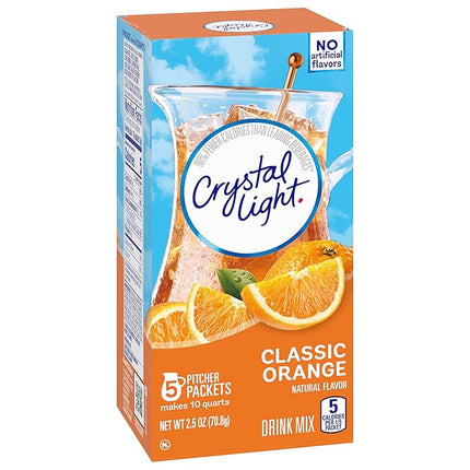 Crystal Light Pitcher Packets, Classic Orange, 2.5 OZ