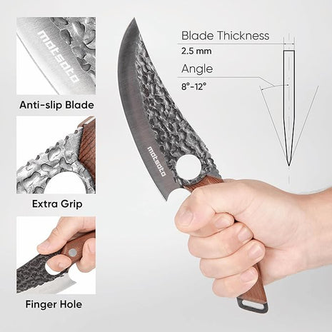 Matsato Chef Knife - Perfect Kitchen Knive for Cooking, Chopping. Japanese Steel Knife for Home, BBQ. For Balance & Control, 6.3 Inch