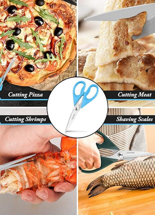 Gifts for Dad from Daughter Son, BEST DAD Tool Shears, iBayam Kitchen Scissors All Purpose Heavy Duty Meat Scissors Poultry Shears, Dishwasher Safe Stainless Steel Utility Scissor