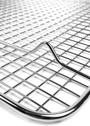 Goson Heavy Duty Stainless Stain Bakeware, Baking, Cooling, Oven Roasting, Broiler Rack, 8in by 10in, Cross Wire, Pack of 2, Compatible with Various Baking Sheets Oven Pans