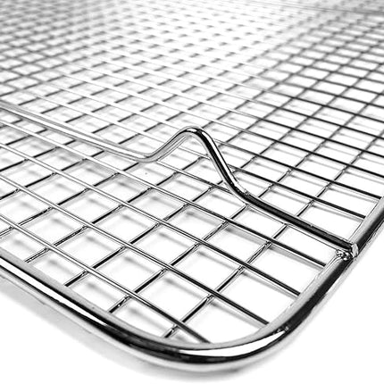Goson Heavy Duty Stainless Stain Bakeware, Baking, Cooling, Oven Roasting, Broiler Rack, 8in by 10in, Cross Wire, Pack of 2, Compatible with Various Baking Sheets Oven Pans