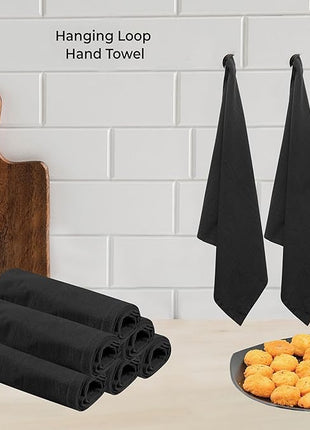 Urban Villa Halloween Flour Sack Kitchen Towels 27”x27” 12 Pack Black Color Dish Towels 100% Cotton Flour Sack Kitchen Towels for Embroidery DIY Projects Cloth Diapers Cheese Strainers Dish Cloths