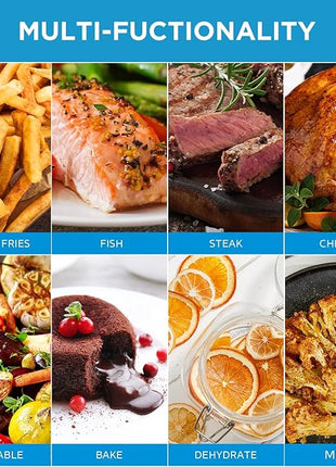 Midea Air Fryer 5.5QT, Heatexpress Rapid Air Technology, 9 Preset Menus, Quick and Easy Meals, 1 Minute Button and Favorite Function, 90% less oil, Easy to Clean, Varied Recipes