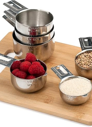 Hudson Essentials Stainless Steel Measuring Cups Set (6 Piece Set)