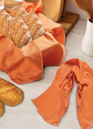 Urban Villa Halloween Kitchen Towels Set of 6 Dish Towels for Kitchen 100% Cotton Orange Color Dish Cloths 20''X30'' Multi-Purpose Kitchen Hand Towels Highly Absorbent Kitchen Towels with hanging Loop