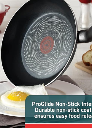 T-fal Initiatives Non Stick Fry Pan 2 Piece Set, 8.5, 10 Inch, Oven Broiler Safe 350F, Cookware, Kitchen Cooking Set, Skillets, Frying Pans, Egg Pan, Omelet Pan, Pots and Pans, Dishwasher Safe, Black
