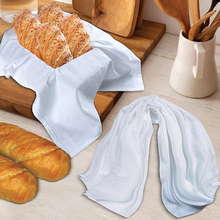 Urban Villa Kitchen Towels Set of 6 fall dish towels for kitchen 100% Cotton White Color Dish Cloths 20''X30'' Large Multi-Purpose Kitchen Hand Towels Highly Absorbent Kitchen Towels with hanging Loop