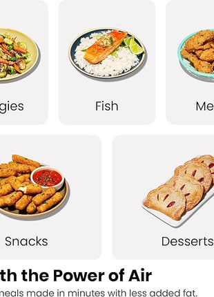 Chefman 6 Quart Dual Basket Air Fryer - Digital Touchscreen, Smart Sync Finish, Hi-Fry, Auto Shutoff, 2 Independent 3QT Nonstick Dishwasher-Safe Frying Baskets - Digital Double Air Fryer - Black