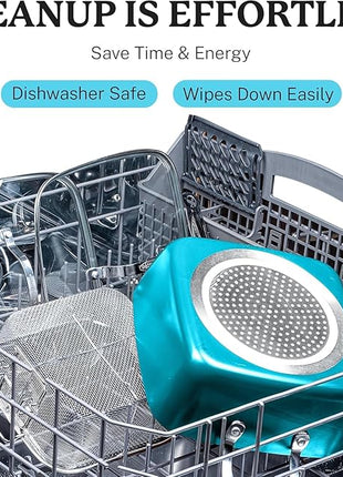 Gotham Steel Aqua Blue Pots and Pans Set, 12 Piece Nonstick Ceramic Cookware, Includes Frying Pans, Stockpots & Saucepans, Stay Cool Handles, Oven & Dishwasher Safe, 100% PFOA Free, Turquoise