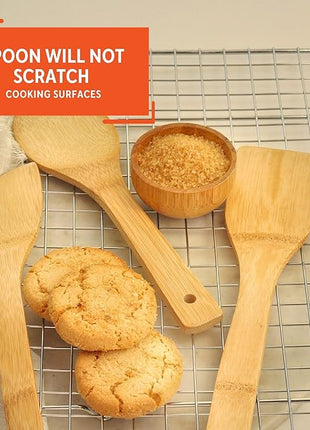 IMUSA USA Cookware Spoon Set 3-Piece, Bamboo