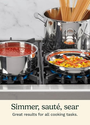 Cuisinart 7-Piece Cookware Set, Chef's Classic Stainless Steel Collection, 77-7P1