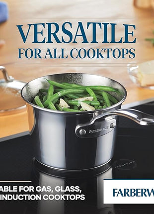 Farberware Millennium Stainless Steel Cookware Pots and Pans Set, 10 Piece